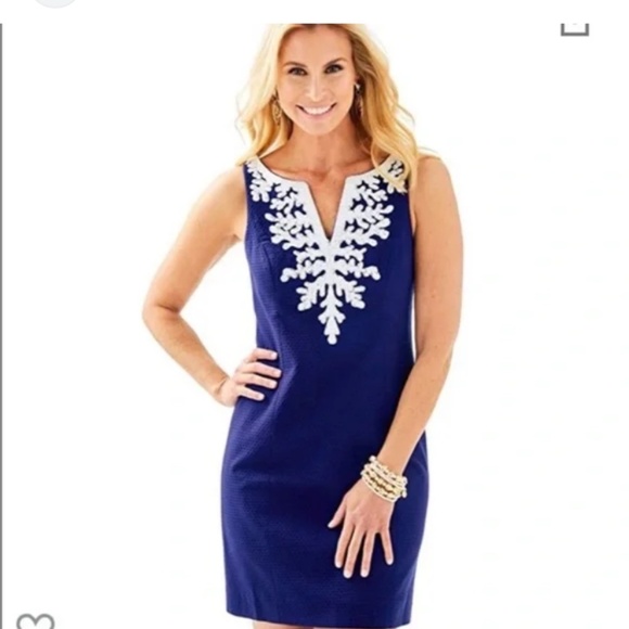 Lilly Pulitzer Gabby Shift Beaded Sequin Dress Size 00 - Picture 1 of 9